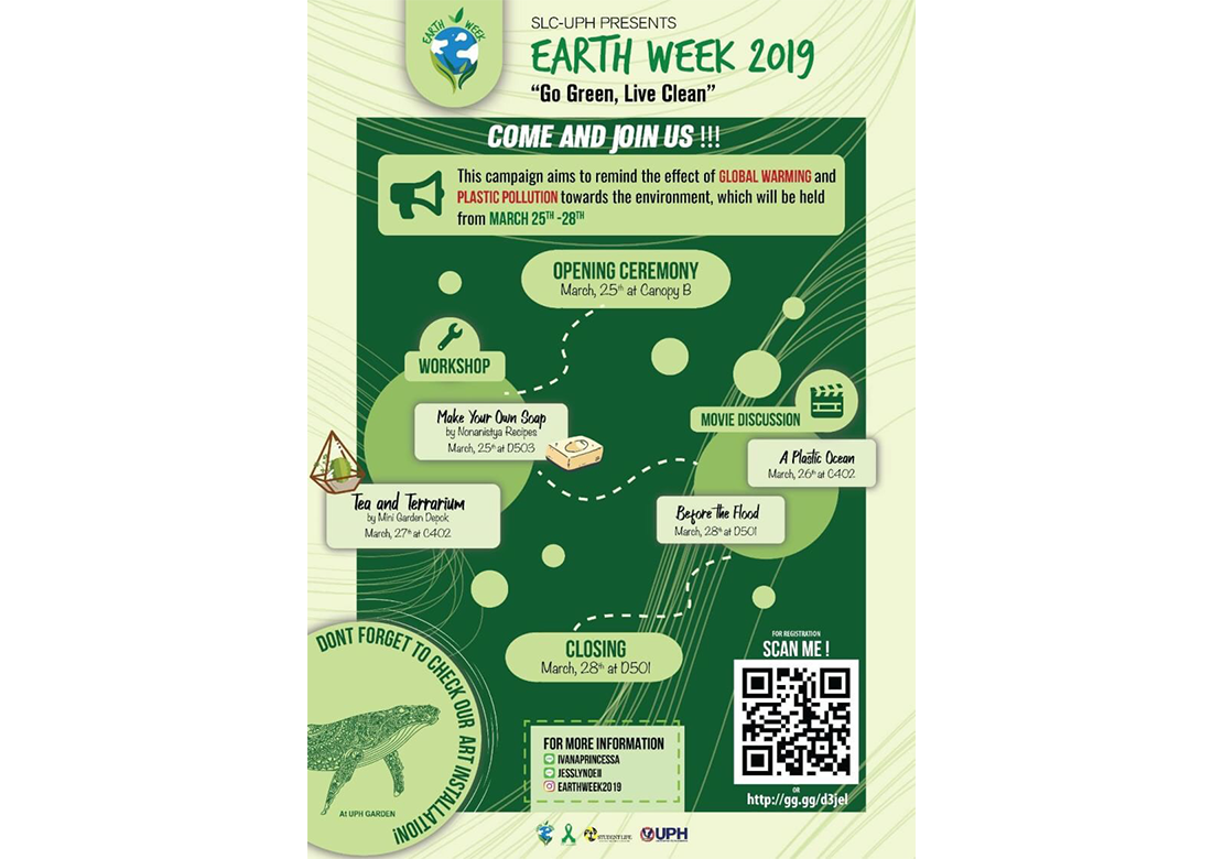 Earth Week 2019: Go Green, Live Clean