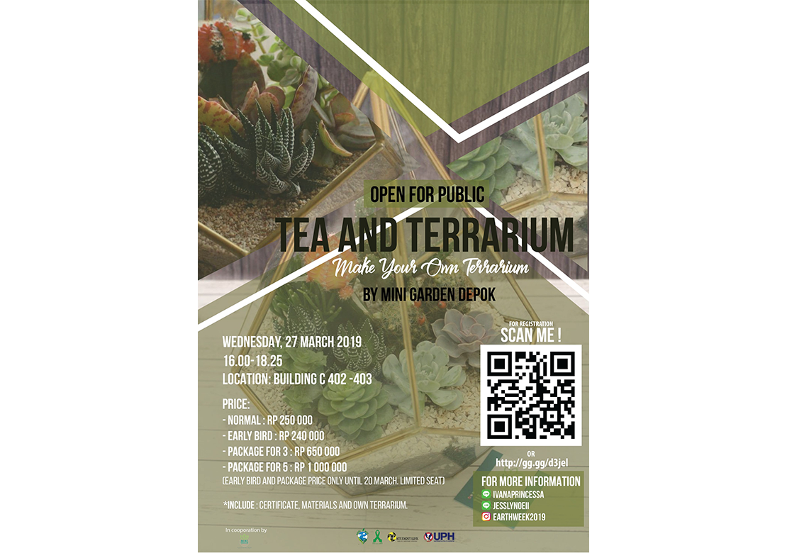Tea and Terrarium: Make Your Own Terrarium (Earth Week 2019)