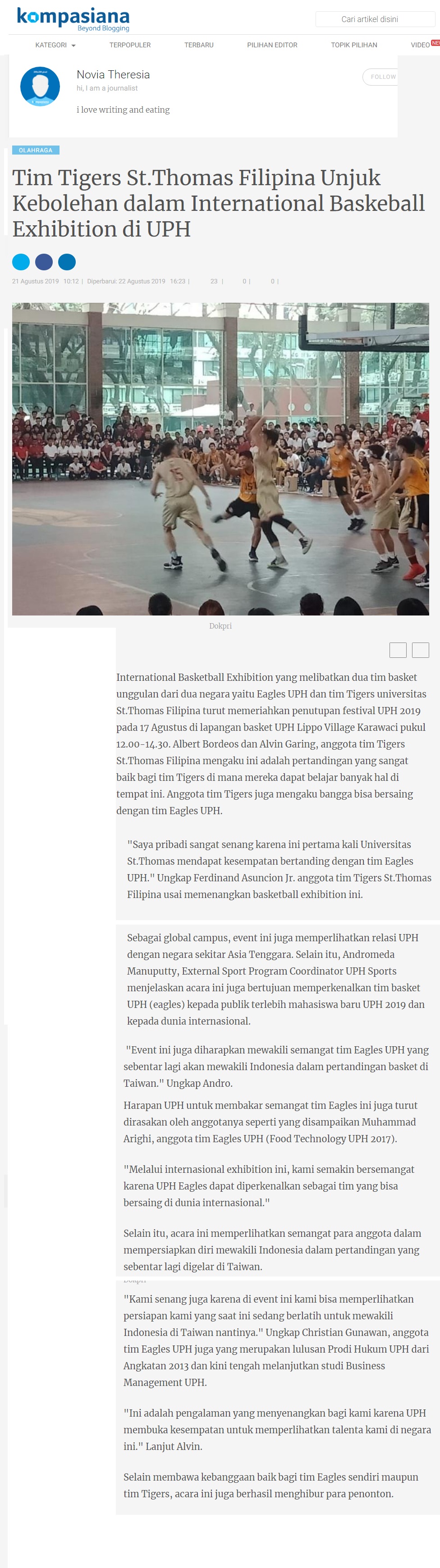 Eagles Kepada Publik Melalui International Basketball Exhibition