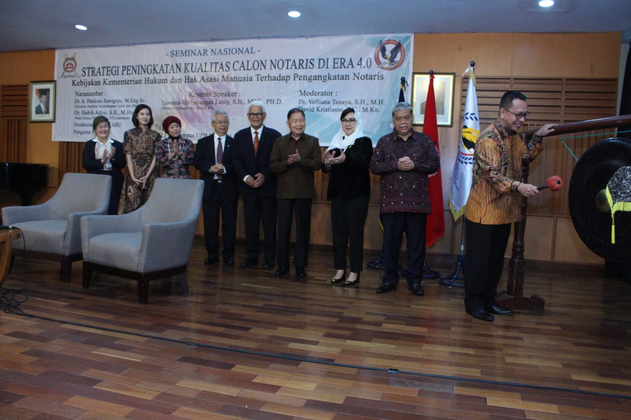 Magister Kenotariatan FH UPH Undang Menkumham Buka Seminar Nasional