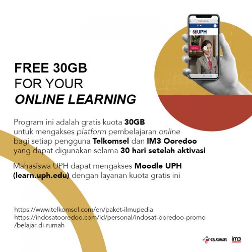 Akses Moodle UPH dengan Program “Free 30GB”