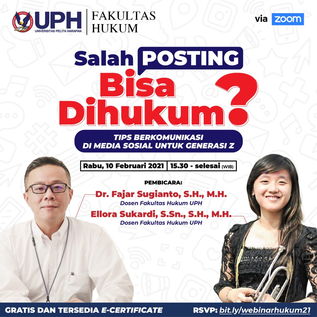 Webinar Hukum UPH: Salah Posting Bisa Dihukum?