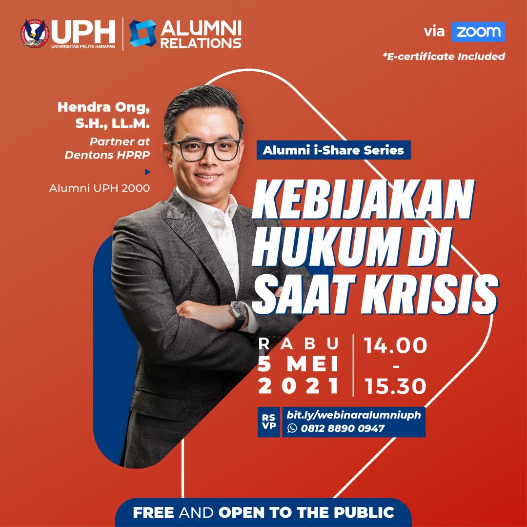 Webinar : Kebijakan Hukum Di Saat Krisis