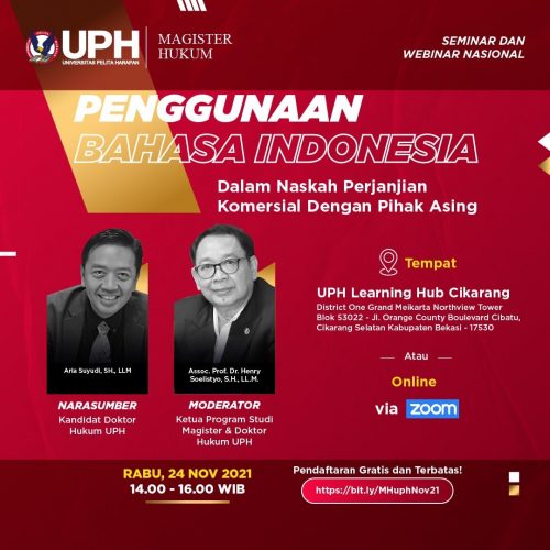 Seminar & Webinar Nasional Magister Hukum UPH