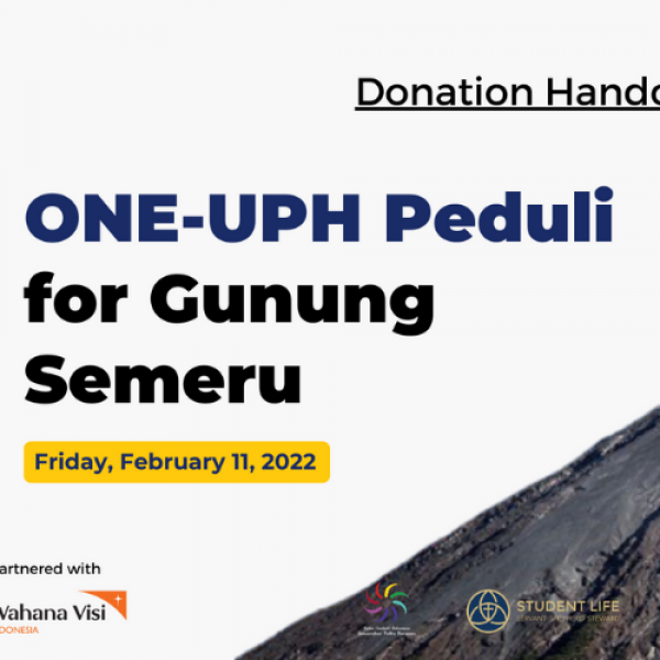 BEM ONE-UPH Berikan Donasi Peduli Korban Erupsi Gunung Semeru