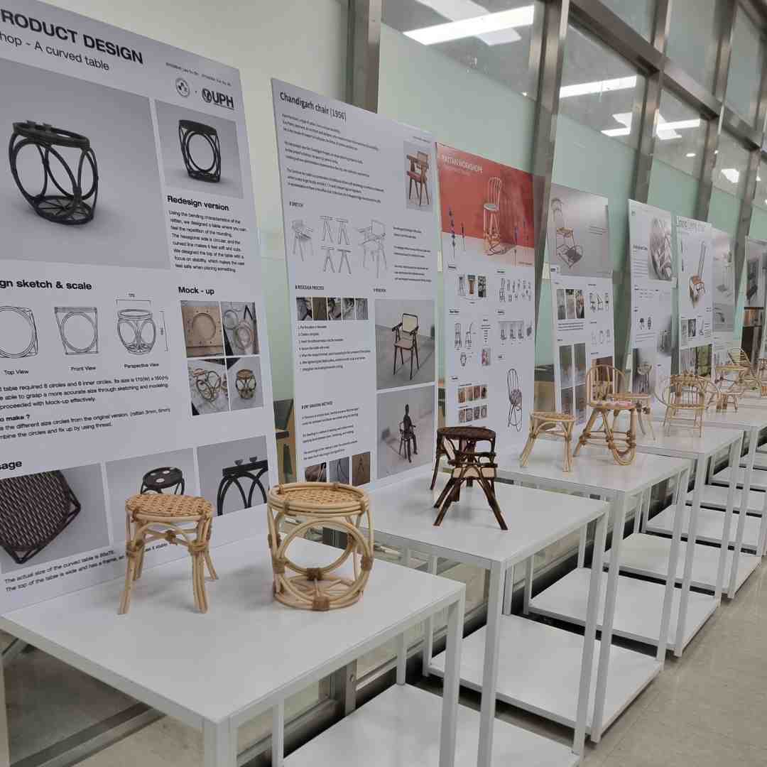 Khas Indonesia! UPH Beri Pelatihan Pembuatan Mebel Rotan ke Mahasiswa SeoulTech Korea