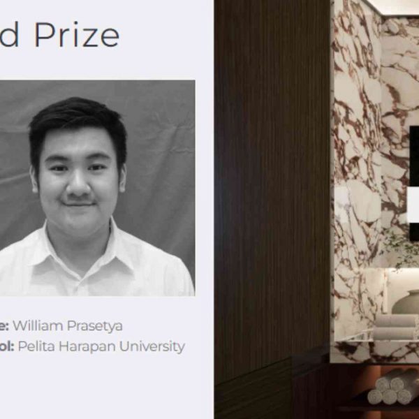 Ukir Prestasi! William Prasetya Mahasiswa Desain Interior UPH Juara 3 di ASDA 2024