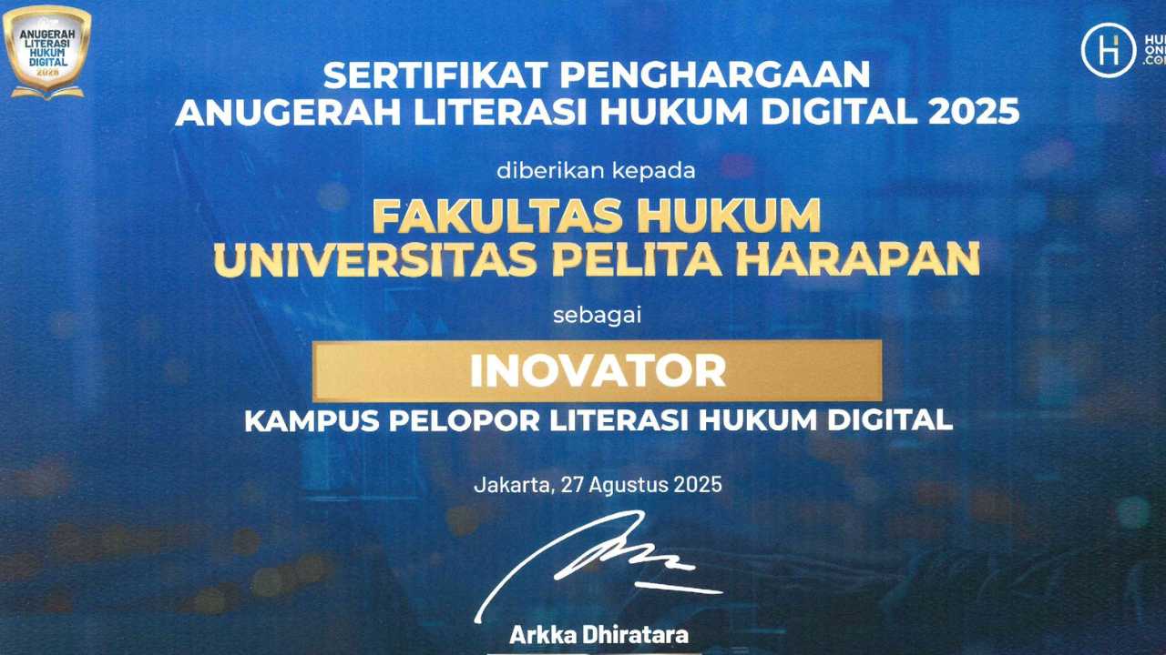 FH UPH Raih 3 Penghargaan Nasional, Buktikan Kualitas Unggul Pendidikan Hukum
