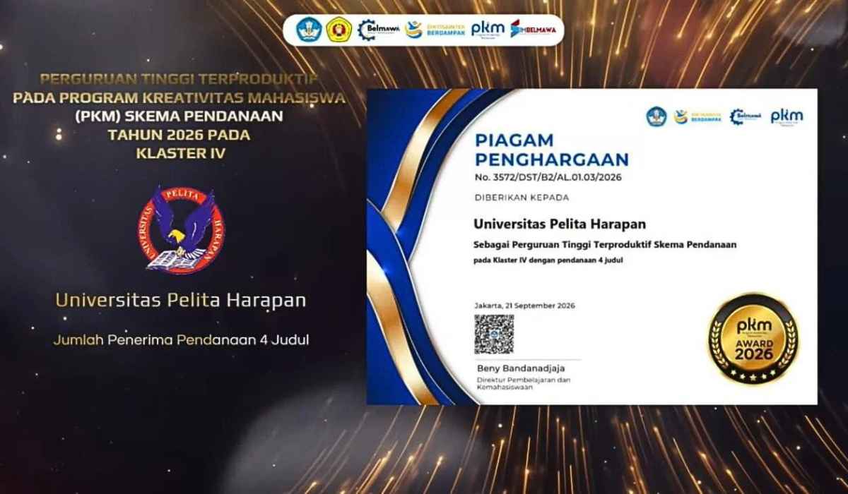 Empat Karya Mahasiswa Antarkan UPH Raih Penghargaan Perguruan Tinggi Terproduktif Klaster IV pada PKM Skema Pendanaan 2026